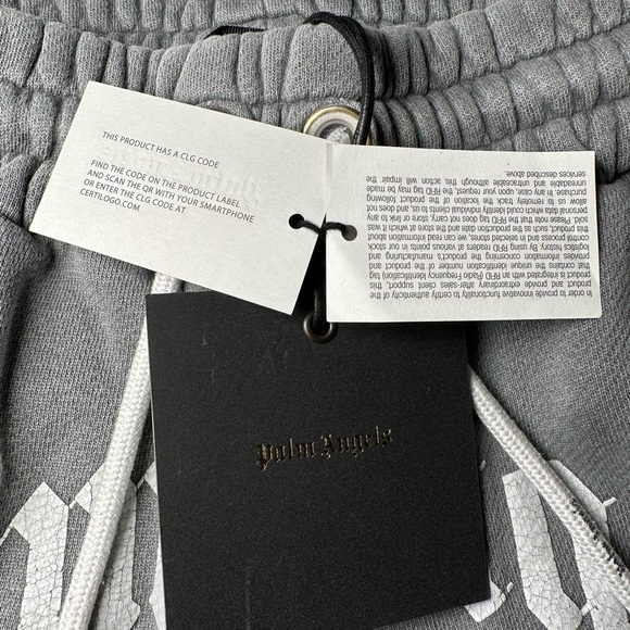 Palm Angels Curved Logo Sweatpants BRAND NEW - Picture 4 of 7